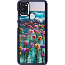 Samsung Galaxy A21s Case Hülle - Blumenmeer Wellen
