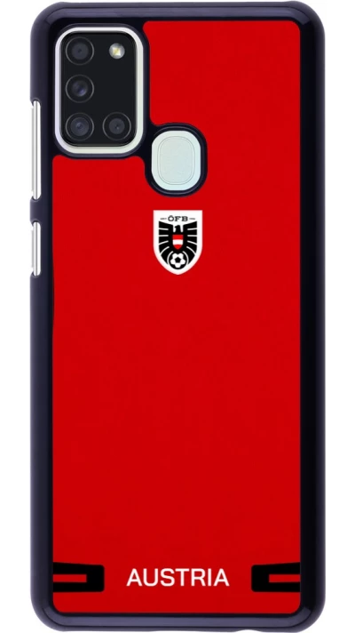 Samsung Galaxy A21s Case Hülle - O?sterreich 2026 personalisierbares Fussballtrikot