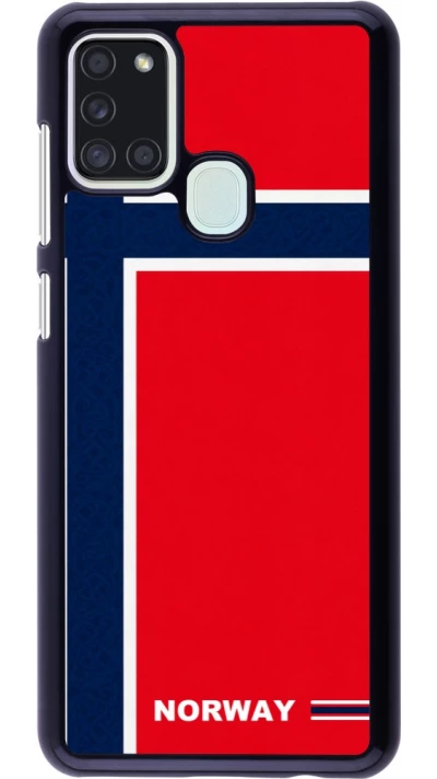 Samsung Galaxy A21s Case Hülle - Norwegen 2026 personalisierbares Fussballtrikot