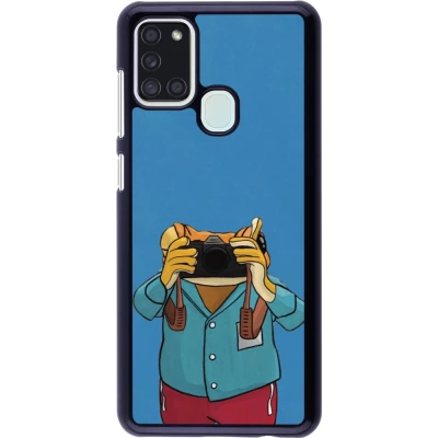 Samsung Galaxy A21s Case Hülle - Frog with camera DTMF