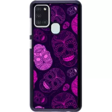 Samsung Galaxy A21s Case Hülle - Halloween 2023 pink skulls