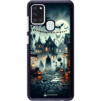 Samsung Galaxy A21s Case Hülle - Halloween Spukstadt