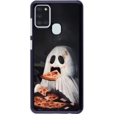 Coque Samsung Galaxy A21s - Halloween 2026 Ghost eating pizza