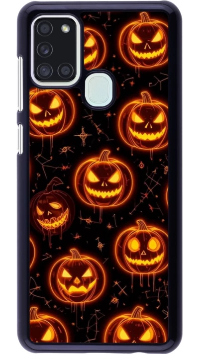 Coque Samsung Galaxy A21s - Halloween 2026 Pattern Pumpkins