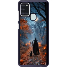 Coque Samsung Galaxy A21s - Halloween 2026 Witch with a cat