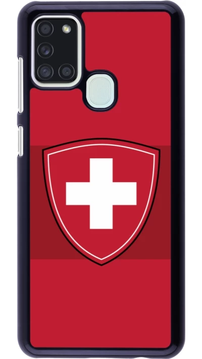 Samsung Galaxy A21s Case Hülle - Hockey World Championship Ecusson Suisse