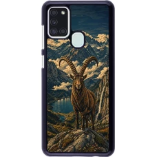 Samsung Galaxy A21s Case Hülle - Linocut Steinbock