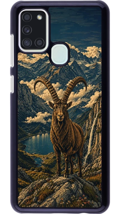 Coque Samsung Galaxy A21s - Linocut Bouquetin