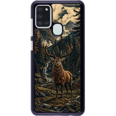 Samsung Galaxy A21s Case Hülle - Linocut Reh