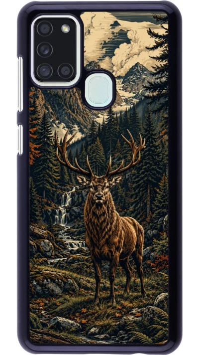Coque Samsung Galaxy A21s - Linocut Cerf