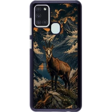 Samsung Galaxy A21s Case Hülle - Linocut Gämse