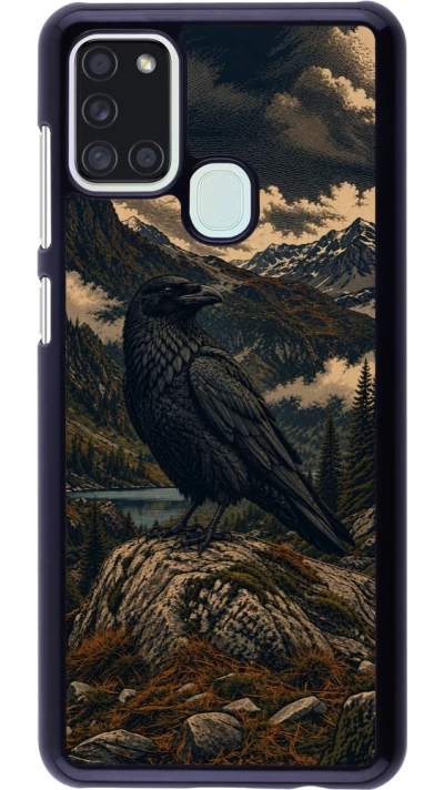 Coque Samsung Galaxy A21s - Linocut Grand Corbeau