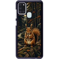 Samsung Galaxy A21s Case Hülle - Linocut Eichhörnchen
