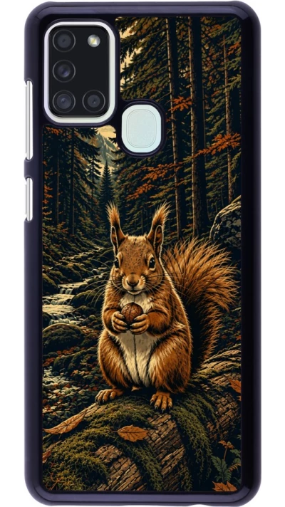 Coque Samsung Galaxy A21s - Linocut Ecureuil