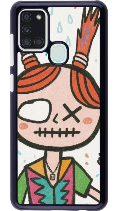 Samsung Galaxy A21s Case Hülle - Little Girl Sketch