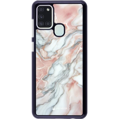 Samsung Galaxy A21s Case Hülle - Rosa Leuchtender Marmor