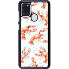 Samsung Galaxy A21s Case Hülle - Muster von pastellfarbenen Hummern