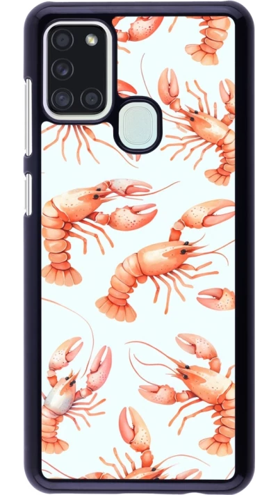 Samsung Galaxy A21s Case Hülle - Muster von pastellfarbenen Hummern