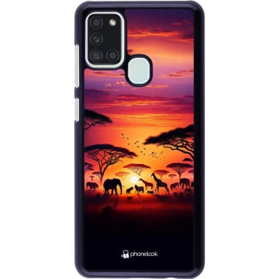 Coque Samsung Galaxy A21s - Safari sunset wildlife