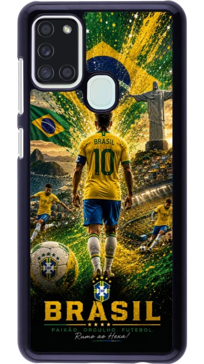 Samsung Galaxy A21s Case Hülle - Fussball Brasilien splash 2026