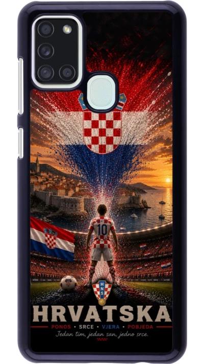 Samsung Galaxy A21s Case Hülle - Fussball Kroatien splash 2026