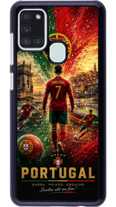 Samsung Galaxy A21s Case Hülle - Fussball Portugal splash 2026
