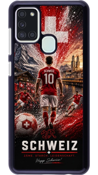 Samsung Galaxy A21s Case Hülle - Fussball Schweiz splash 2026