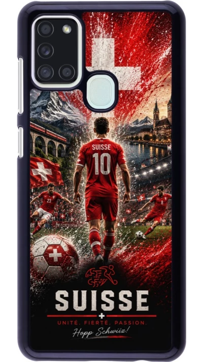 Samsung Galaxy A21s Case Hülle - Fussball Suisse splash 2026