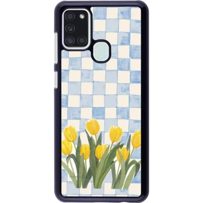 Coque Samsung Galaxy A21s - Blue vichy tulips Spring 2026