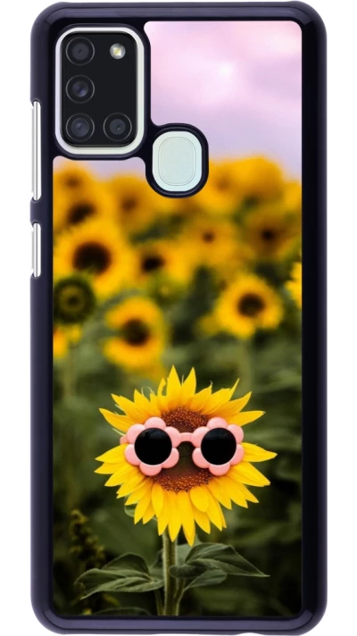 Coque Samsung Galaxy A21s - Sunflower with glasses Spring 2026
