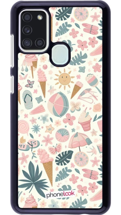 Samsung Galaxy A21s Case Hülle - Sommer Pink Muster
