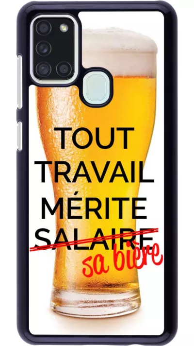 Coque Samsung Galaxy A21s - Tout travail mérite sa bière