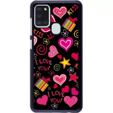 Samsung Galaxy A21s Case Hülle - Valentine 2023 love symbols