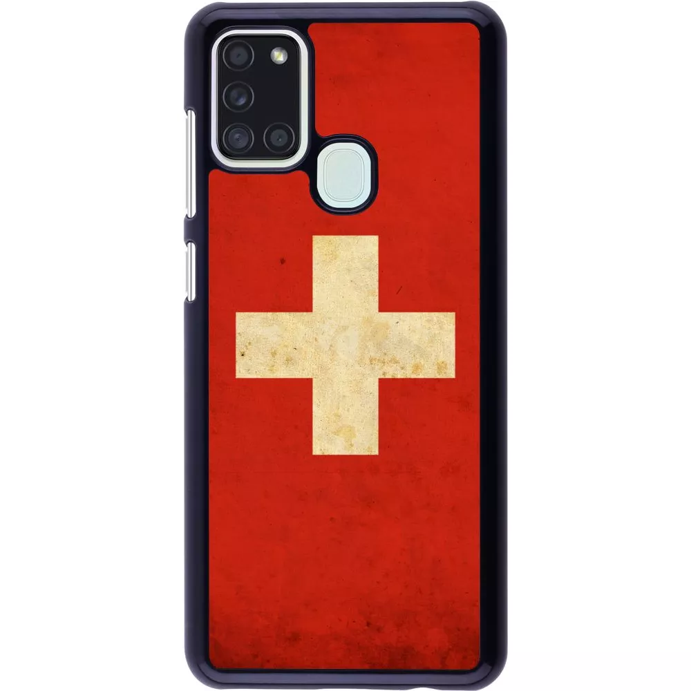 Coque Samsung Galaxy A21s - Vintage Flag SWISS