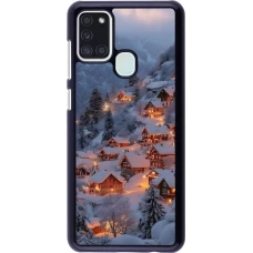 Samsung Galaxy A21s Case Hülle - Winter 25 Winter snowy village