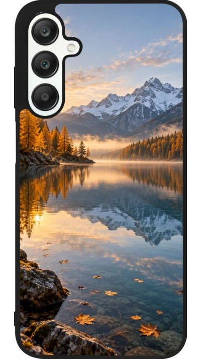 Coque Samsung Galaxy A25 - Silicone rigide noir Autumn 26 Autumn lake