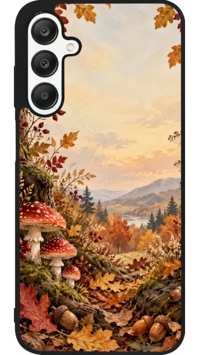 Coque Samsung Galaxy A25 - Silicone rigide noir Autumn 26 Illustrated Autumn