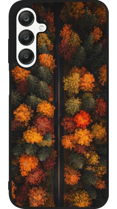 Coque Samsung Galaxy A25 - Silicone rigide noir Autumn 26 Road in autumn
