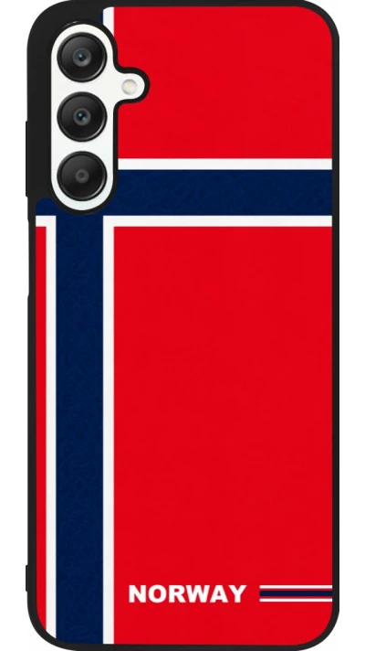 Samsung Galaxy A25 Case Hülle - Silikon schwarz Norwegen 2026 personalisierbares Fussballtrikot