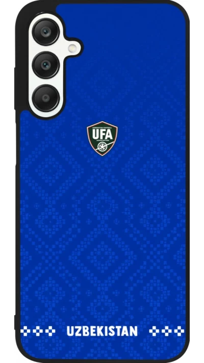 Samsung Galaxy A25 Case Hülle - Silikon schwarz Usbekistan 2026 personalisierbares Fussballtrikot