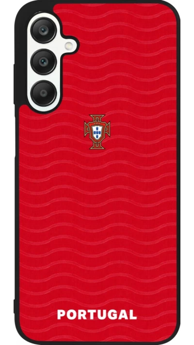Samsung Galaxy A25 Case Hülle - Silikon schwarz Portugal 2026 personalisierbares Fussballtrikot