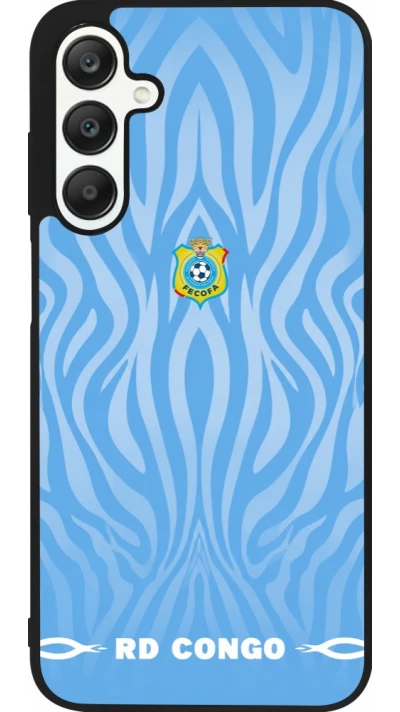Samsung Galaxy A25 Case Hülle - Silikon schwarz Demokratische Republik Kongo 2026 personalisierbares Fussballtrikot
