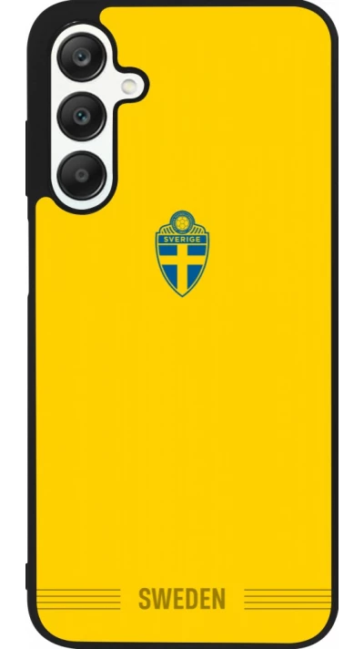 Samsung Galaxy A25 Case Hülle - Silikon schwarz Schweden 2026 personalisierbares Fussballtrikot