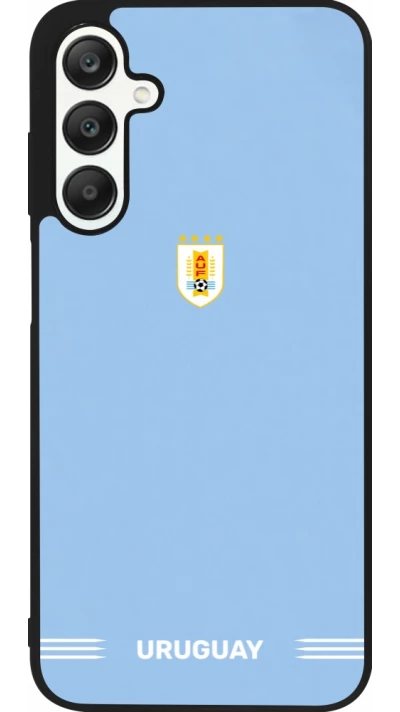 Samsung Galaxy A25 Case Hülle - Silikon schwarz Uruguay 2026 personalisierbares Fussballtrikot