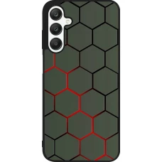 Samsung Galaxy A25 Case Hülle - Silikon schwarz Geometric Line red