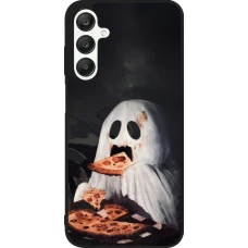 Samsung Galaxy A25 Case Hülle - Silikon schwarz Halloween 2026 Ghost eating pizza