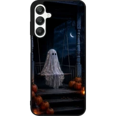 Samsung Galaxy A25 Case Hülle - Silikon schwarz Halloween 2026 Ghost on a swing