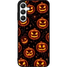 Samsung Galaxy A25 Case Hülle - Silikon schwarz Halloween 2026 Pattern Pumpkins