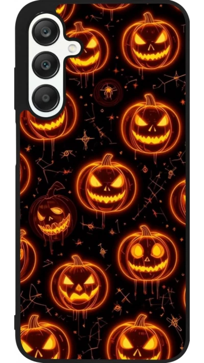 Samsung Galaxy A25 Case Hülle - Silikon schwarz Halloween 2026 Pattern Pumpkins
