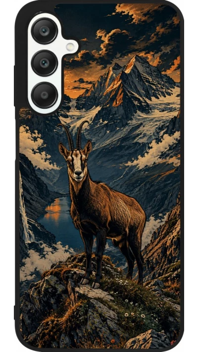 Coque Samsung Galaxy A25 - Silicone rigide noir Linocut Chamois
